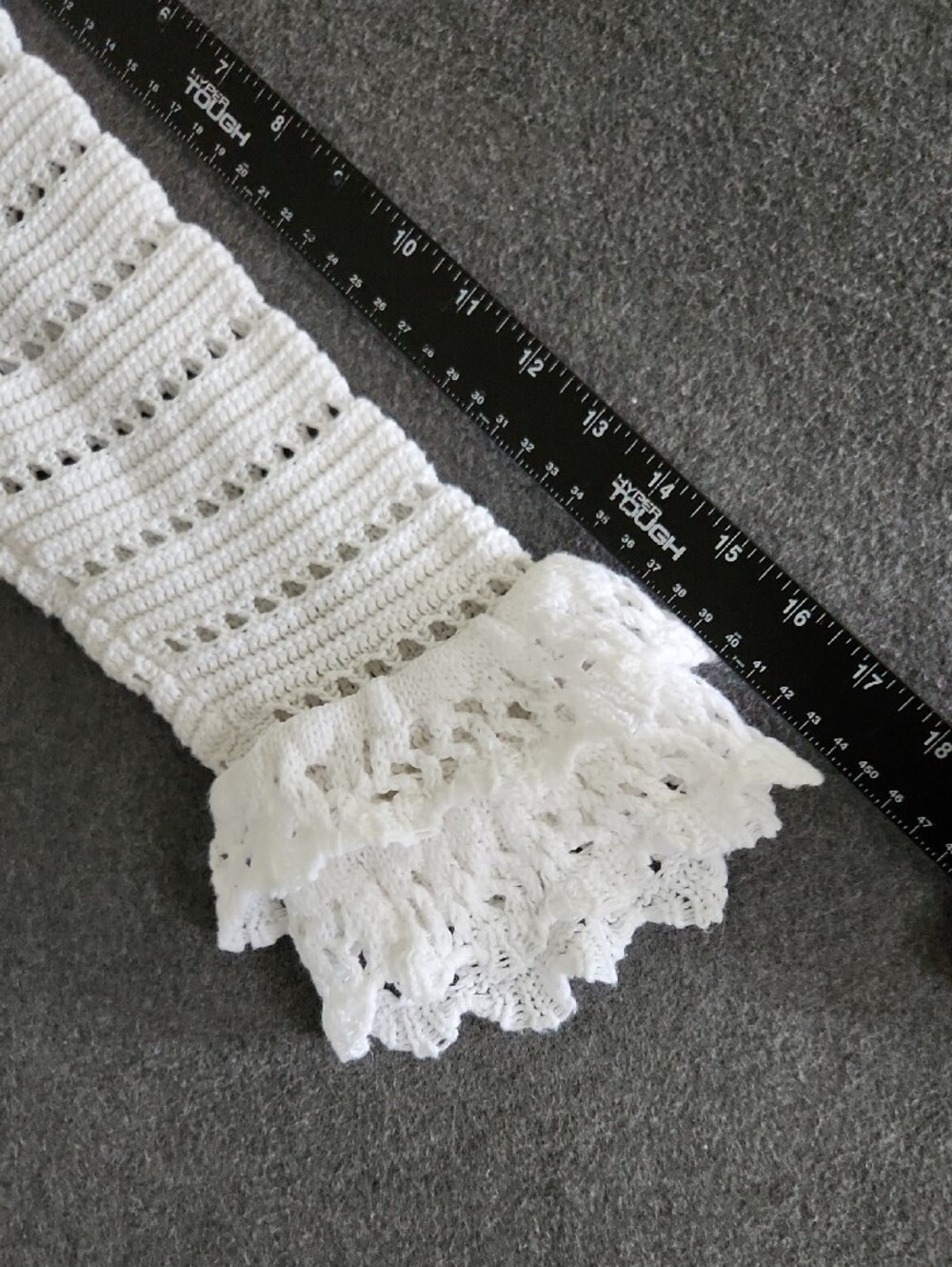Lilly Pulitzer White Crochet Knit Sweater Scalloped Edges 3/4 Sleeves Women's M - Picture 5 of 8